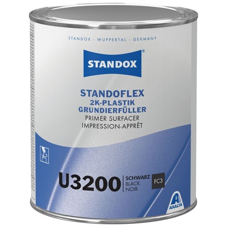 Standox U3200 2K Plastic Primer Surfacer Svart 1L